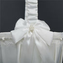 White/ Ivory Flower Girl Basket for Wedding Decoration Party Ceremony Festiva FT