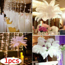 1Pcs DIY White Natural Ostrich Feathers Decoration Wedding Party Decor New R4S7
