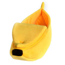 Cute Banana Shape Pets Bed House Warm Cat Nest Dog Mat Kennel (Yellow S) A