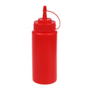 16oz Plastic Kitchen Sauce Dispenser Squeeze Bottle - Red