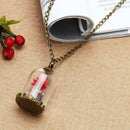 Luminous Flowers Necklace Fashion Drift Bottle Luminous Glass Pendant