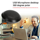 USB Omni-directional 360 Pickup Condenser Microphone Desktop Computer Mic