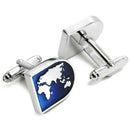 1pair Prom Men Cufflinks Wedding Party Gift Earth Map Fashion Copper Shirt Suit