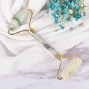 1xNatural Jade Stone Face Massager Roller Spa Head Neck Facial Beauty Tool LJ