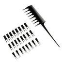 2 Pieces Pro Salon Dual Sides Plastic Foiling Comb Sectioning Dye Tint Brush