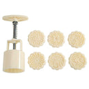 Ice Mooncake Mold Plant Print Hand Pressed Mid-autumn Festival Baking Tool