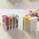 Transparent Spice Storage Containers, Set of 6 Seasoning Shaker Spice Jars  B8T8