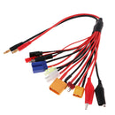 10 in 1 Multifunction Charger Adapter Cable Support XT60 XT90 EC5 JST FUTABA JR