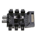 Shelf Adhesive 1 to 8 Channel Hub SATA Power Splitter Design for 12V 3Pin Fan