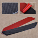 2pc 28.5cm Carbon Fiber Car Door Scuff Plate Sill Cover Panel Step Protect Guard