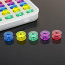 30pcs Empty Bobbins Sewing Spools Plastic Storage Box Home Needlework Tool  A