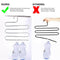 4PCS  Pants Hanger Rack S-type 5 Layers Clothes Belt Hanger Space Saving Sto Gw