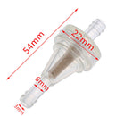 1/4" Inline Clear Gas Filte 6mm Universal Motorcycle Gas Petrol Fuel Oil Fil Gw