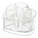 6-Slot Compact Personal Lipstick Display Stand Cosmetics Holder Heart-shape