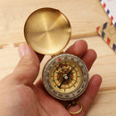 Brass Pocket Watch Style Outdoor Camping Hiking Compass Navigation Keychain LJ