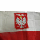 3X5 FEET POLAND FLAG POLISH FLAGS LARGE BANNER WHITE . Europe A5B5 EAGLE H1F5
