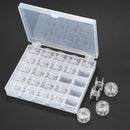 25 Pieces x Sewing accessories Plastic Bobbin Spools Thread Rope + Box pack P4Q8