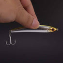 1pc fishing lure 13.5g 80mm sinking pencil lure metal hard bait hook 4