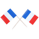 Lot of 50 Pcs Mini Wooden Toothpick with Flag for Decor of Party Fruit Past