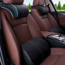 Leather Auto Car Neck Pillow Memory Foam Pillows Neck Rest Seat Headrest Cu