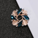 Fashion Crystal Bauhinia Shape Brooch For Women Dress Decorative Pin A