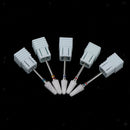 Lots 5 White Flame Nail Drill Files Cuticle Gel Clean Tools Set Nail Salon