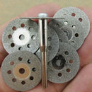 10pcs Diamond Cut Off Disc Cutting for Proxxon Tool +2 PCs Mandrel