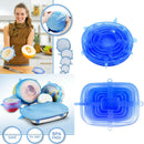 2 Set Blue Silicone Stretchy Wrap Lids Pot Bowl Covers Food Stayfresh SAFETY