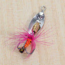 4pcs Spinner Bait Spoon Lure Fishing Artificial Baits Hard Lures Hooks