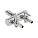 Stainless 2 Ways Air  Splitter Lever Control Valve For Fish Tank 2 Pack