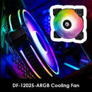 DF-12025-ARGB Dual Ball Bearing Fan Addressable RGB LED Cooling Fan for PC Case