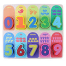 Wooden Number Block Puzzle Board Montessori Educational Math Numerical Learning