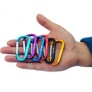 10Pcs Camping Aluminum D Shape Buckle Carabiner Survial Key Chain Hook Clip3C