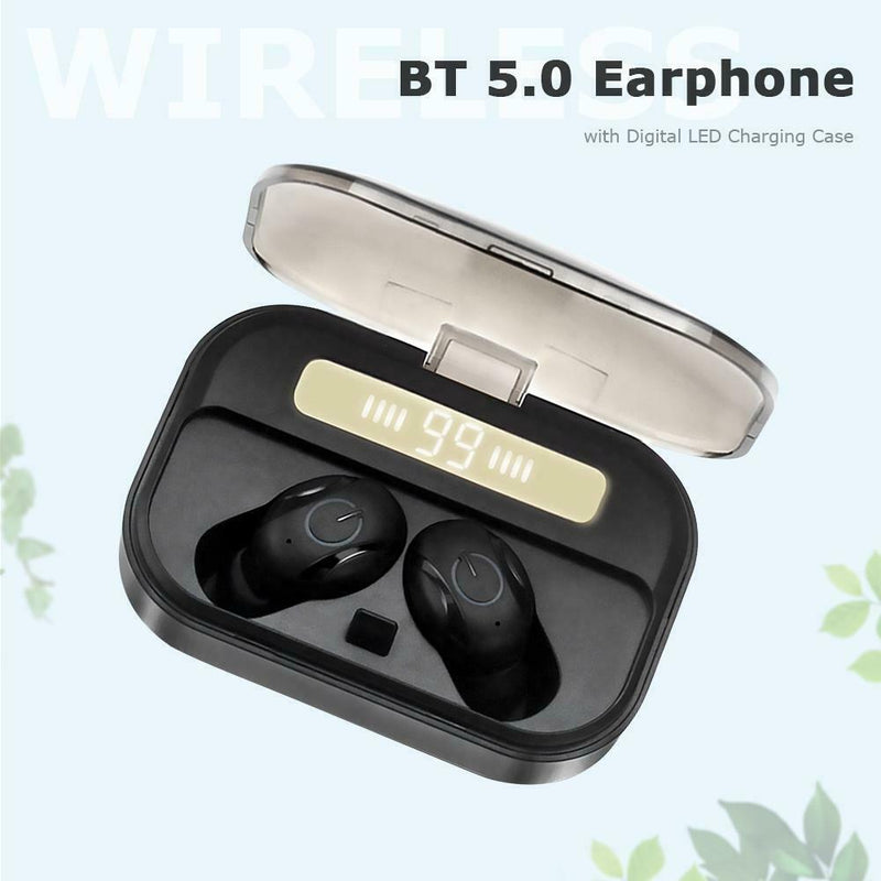 T10B TWS Wireless Bluetooth Stereo Earphones with Digital LED Charging Case