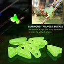 10pcs Outdoor Camping Luminous Rope Tent Anti-slip Adjustable Safety Buckle
