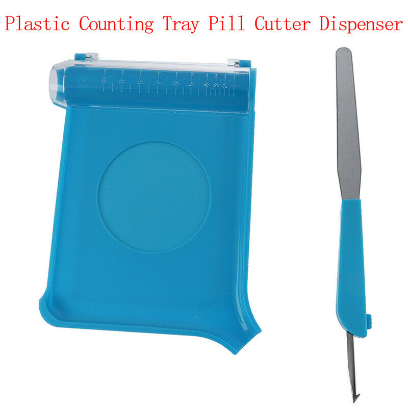 Plastic Practical Pill Counting Tray Durable Pill Cutter Dispenser for Pharmac3C