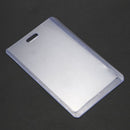 Vertical Business ID Badge Card Holder, 10 Pcs, Gray Clear M2P8