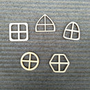 5 Pairs Blank Wooden Fairy Windows Shape Craft Embellishments Decoration