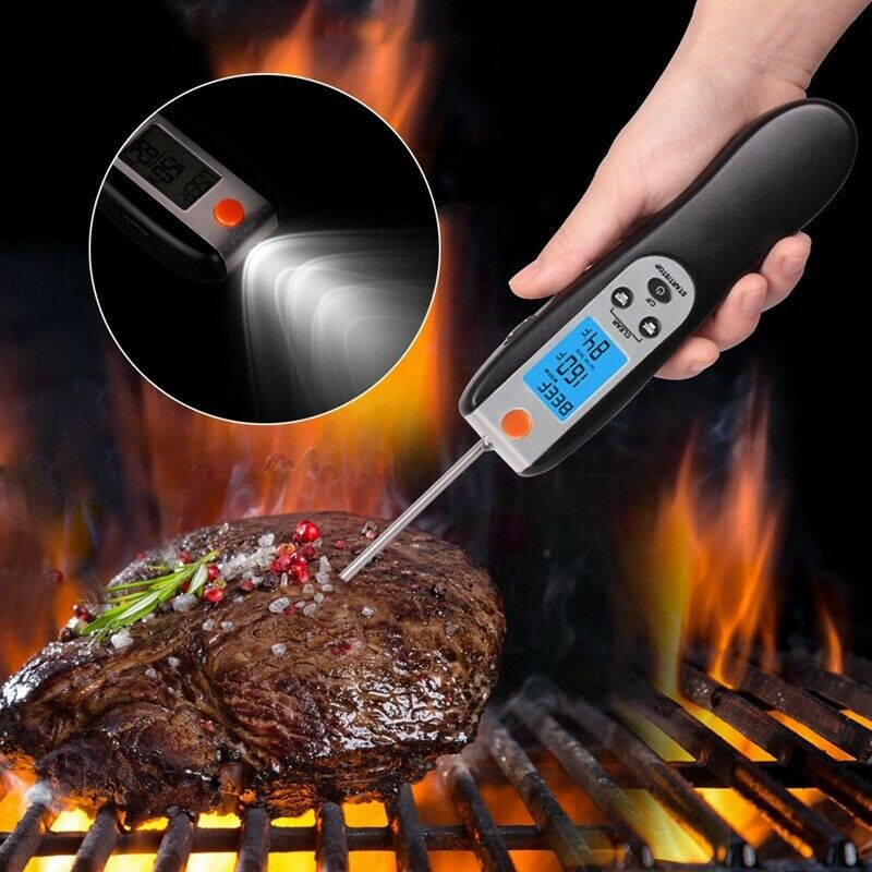 Kitchen Instant Read Digital Grill Cooking Food Thermometer, 5.4 Inch, Blac K5U3