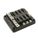 Car Boat 6 Way Blade Fuse Box Block 6 Circuit ATC/ATO/ATP LED Light Indication &