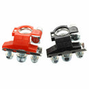 2pcs Car Black Red Metal 90 Degree Angle Type Battery Terminals Clamps P2U4