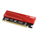 2Pieces M.2 NVMe SSD to PCI-e X16 Converter Card with Heat Sink for NGFF