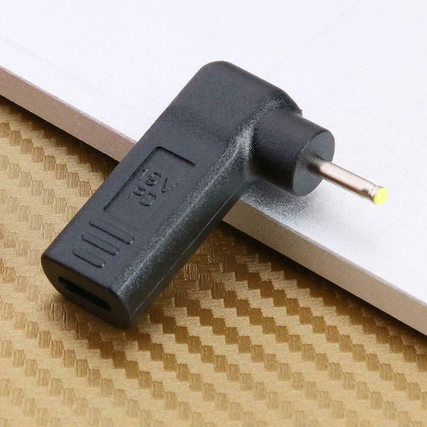 90 Degree USB3.1 USB-C Type-C Female to 2.5 x 0.7mm DC Male Plug Adapter #gib