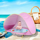 Portable Kids Baby Games Beach Tent Build Outdoor Swimming Pool (Pink)