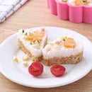 1* Cake Plate Sushi Mold Set Creative Heart Shaped Mold For Birthday Sushi Q0S4