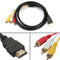 1.5m/5Ft HDMI to 3 RCA Video Audio Converter Component AV Adapter Cable HDTV OZ