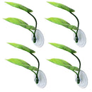 4pcs Betta Fish Leaf Pad Double Layer Hammock Simulation With Suction Cup Tank