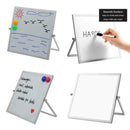 Dry Erase White Board Handheld Desktop Writting Board Aluminum Alloy Frame 360