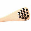 4pcs Hand-made Solid Wood Honey Mixing Bar Carved Hollow-out Spoon 7 inch x