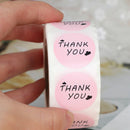 500pcs/roll Thank You Stickers 1inch Pink Stickers Party Favors LabelsSEAU